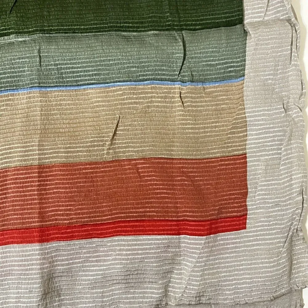 Fisba Stoffels Striped Square Silk Scarf
